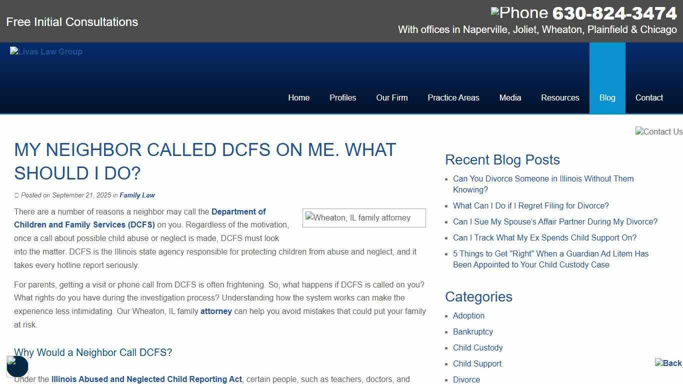 What Happens if a Neighbor Calls DCFS? IL Lawyer